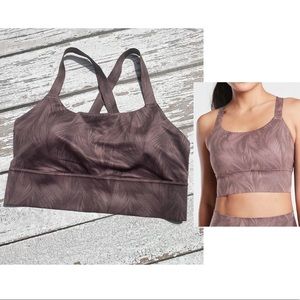 NWOT - Athleta Warrior Longline Printed Bra - Sz L